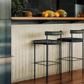 Stools for Sale Matt black color bar chair in leather Manufactory